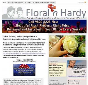 floralnhardy Design, creation and SEO of online flower retailer